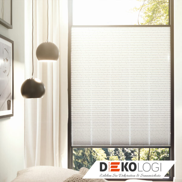 Plisseeanlage von Solarmatic weiß