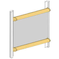 Nanorollo mit zwei Griffleisten auf Maß V2