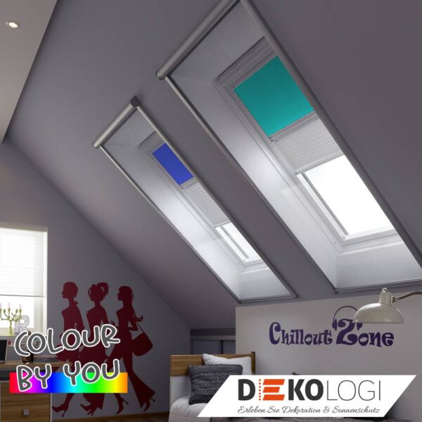 Kombi-Set Verdunkelungsrollo plus mit Faltstore Colour by you